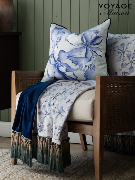 Voyage Maison Linen Ellaphie Wildflower Pom-Pom Cushion (AL4765) | £48