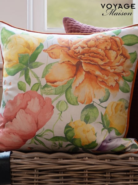Voyage Maison Sand Maisie Printed Piped Cushion (AL4799) | £36
