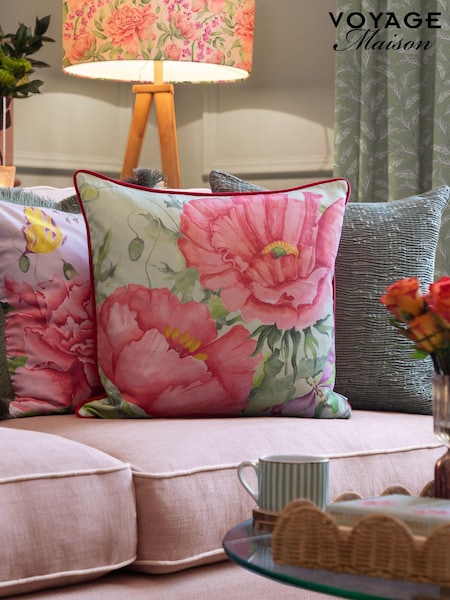 Voyage Maison Sage Valeria Foral Printed Cushion (AL4802) | £36