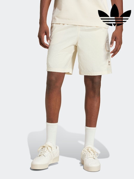 adidas Originals Beige Trefoil Essentials Woven Cargo Shorts (AL4836) | £35