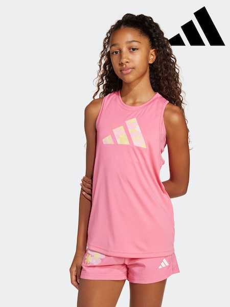 adidas Pink Train Essentials Flower Print Vest (AL4969) | £13
