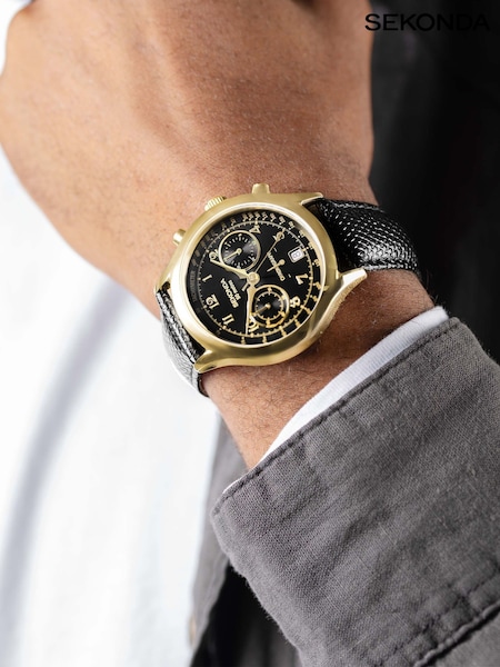 Sekonda Mens Archer 40mm Analogue Watch With Silver Case And Leather Strap With Dial (AL4978) | £80
