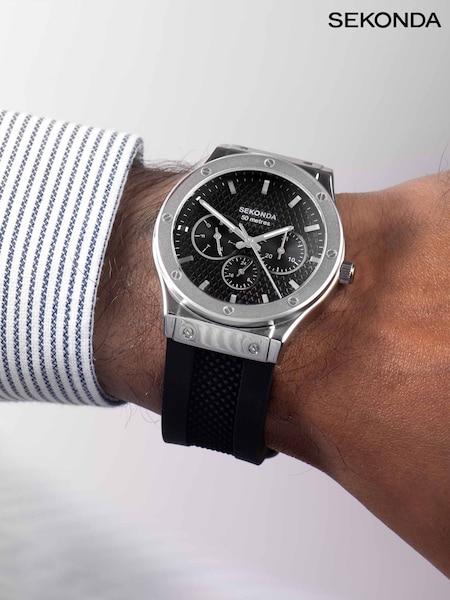 Sekonda Mens Sports 42mm Titan Watch in Silicone Strap Dial (AL4980) | £70