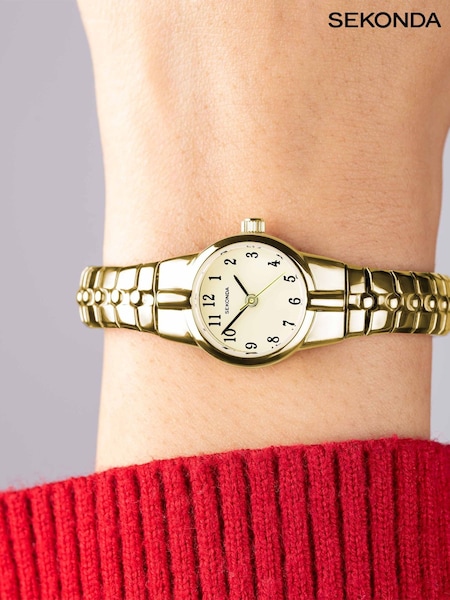 Sekonda Newton Womens 19mm Analogue Watch With Silver Case And Stainless Steel Expanding Bracelet With Black Dial (AL4983) | £40