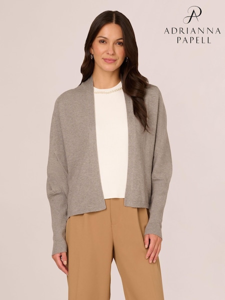 Adrianna Papell Short Cocoon Cardigan With Long Sleeves And Ribbed Cuffs (AL5204) | £59