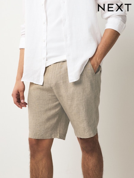 Stone 100% Linen Chinos (AL5316) | £36