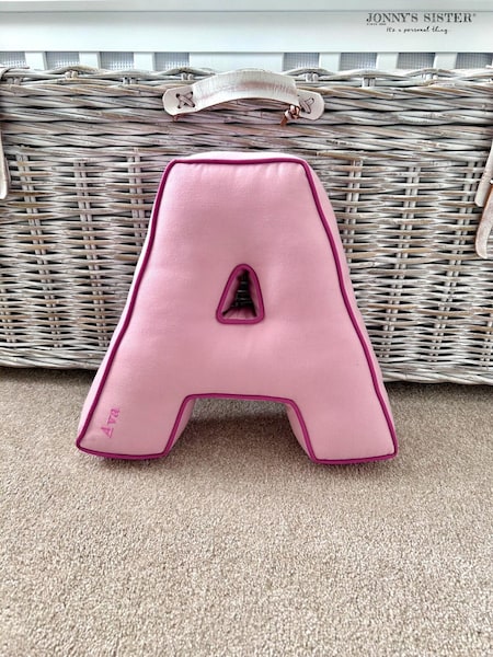 Embroidered Letter Cushion by Jonnys Sister (AL5421) | £70