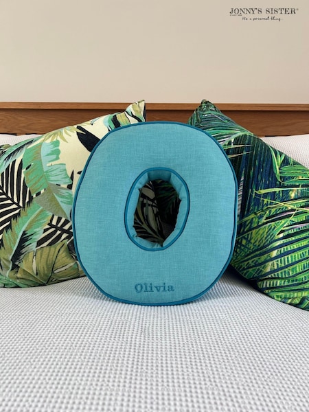 Personalised Embroidered Letter Cushion by Jonnys Sister (AL5426) | £70