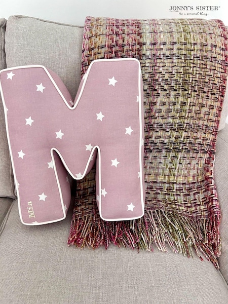 Embroidered Letter Cushion by Jonnys Sister (AL5431) | £70