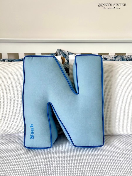 Embroidered Letter Cushion by Jonnys Sister (AL5433) | £70