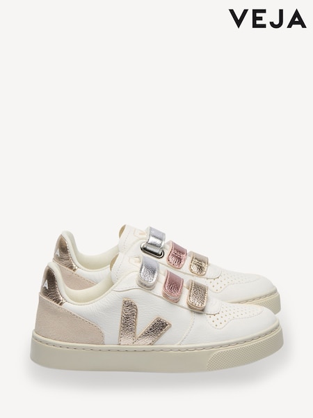Veja Small V-10 White Trainers (AL5498) | £83 - £90