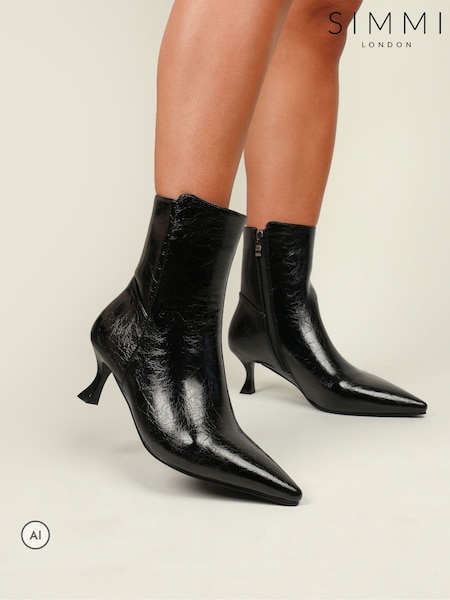 Black - Simmi London Kalyra Heeled Ankle Boots