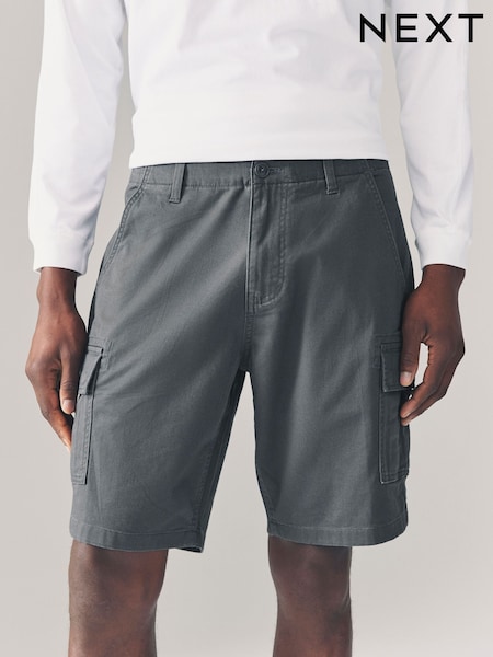 Charcoal Grey Stretch Cargo Shorts (AL5570) | £26
