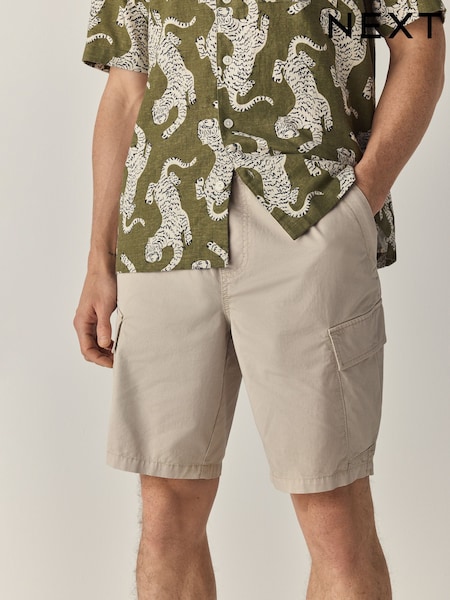 Bone Elasticated Waist Cargo Shorts (AL5571) | £28