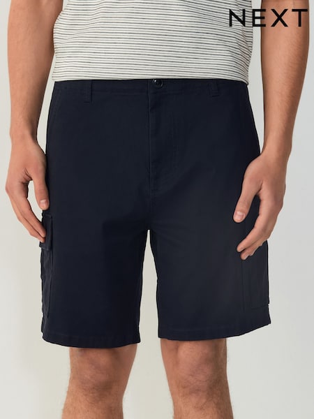 Navy Stretch Cargo Shorts (AL5593) | £26