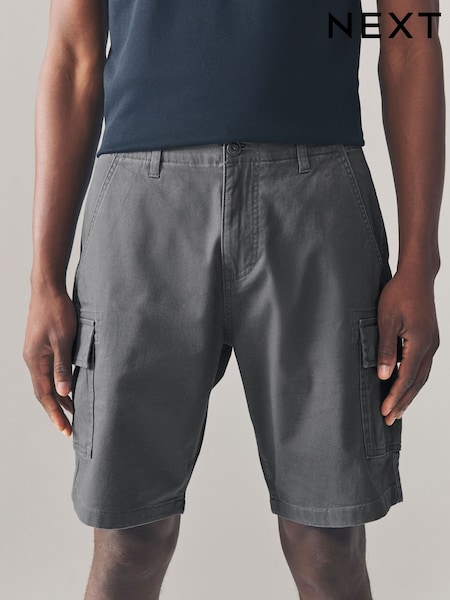 Navy/Charcoal Stretch Cargo Shorts (AL5606) | £50