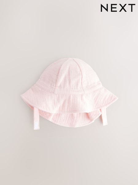Light Pink 100% Cotton Baby Summer Hat (0mths-2yrs) (AL5688) | £7.50