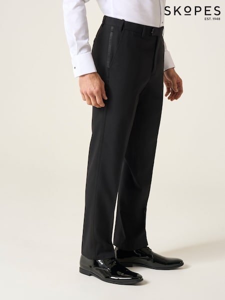 Skopes Black Cavendish Classic Fit Dinner Suit Trousers (AL6127) | £69