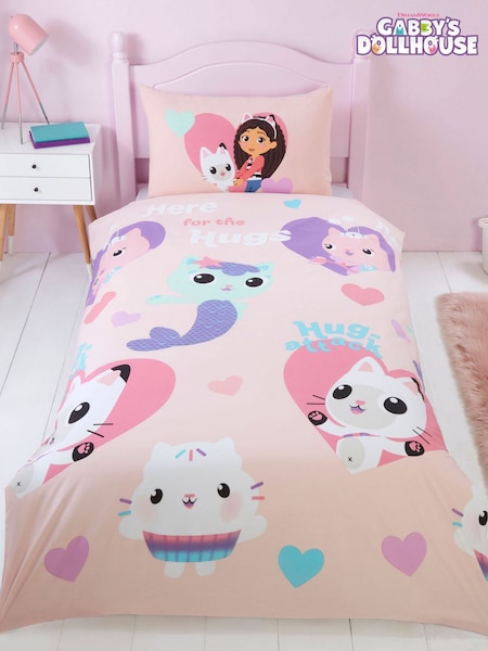 Gabbys Dollhouse Multi Reversible Single Duvet Cover and Pillowcase Set (AL6246) | £25