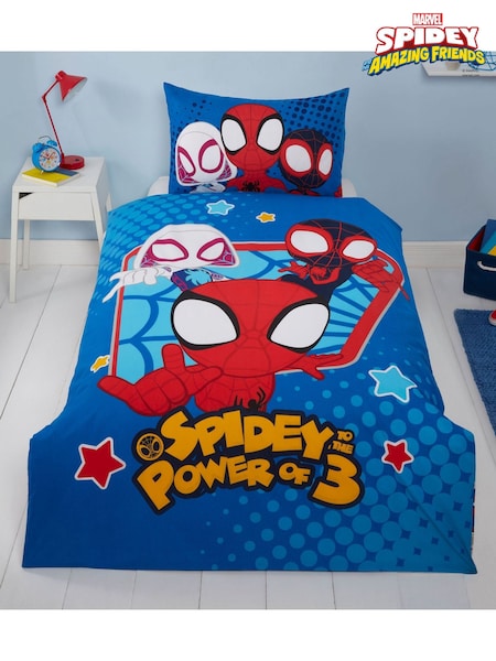 Spidey and his Amazing Friends Multi Single Reversible Duvet Cover and Pillowcase Set (AL6252) | £30