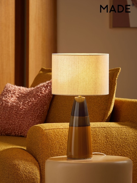 MADE.COM Brown Glaze Vince Ceramic Table Lamp (AL6264) | £79