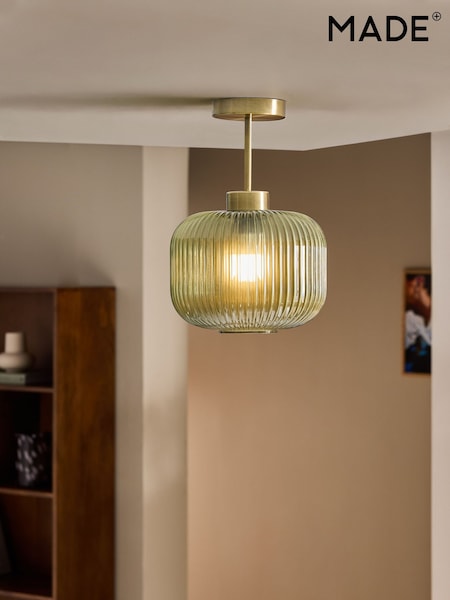 MADE.COM Green Briz Ceiling Flush Fitting Light (AL6277) | £79