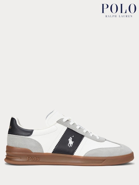 Polo Ralph Lauren White Heritage Area PP Mix Trainers (AL6332) | £119