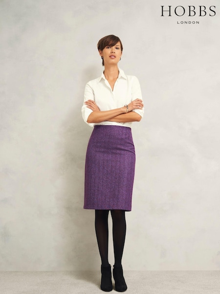 Hobbs Purple Daphne Skirt (AL6395) | £110