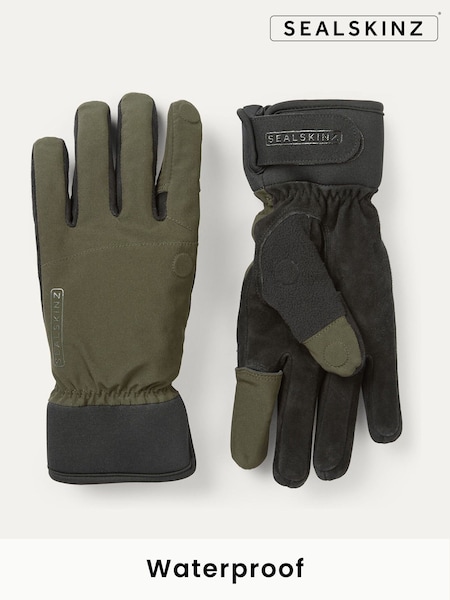 Sealskinz Green Stanford Waterproof All Weather Sporting Gloves (AL6558) | £60