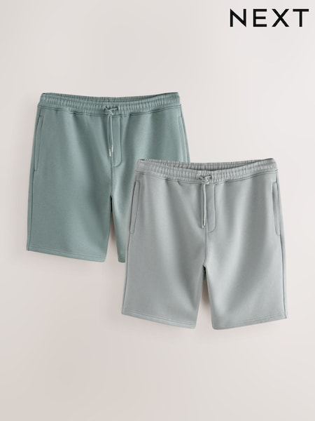 Grey/Seafoam Soft Fabric Jersey Shorts 2 Pack (AL6712) | £38
