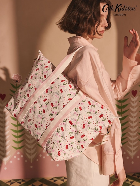 Cath Kidston Ecru Cherries Overnight Bag (AL6730) | £70
