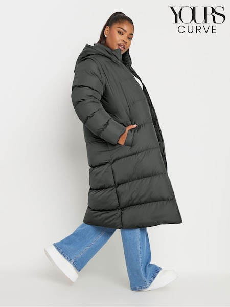 Yours Curve Grey 2-In-1 Padded Coat (AL6935) | £75