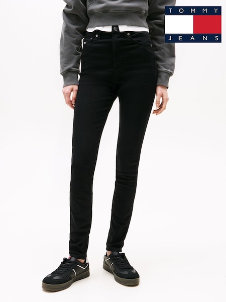 Tommy Hilfiger Black Sylvia High Rise Skinny Jeans (AL7210) | £80