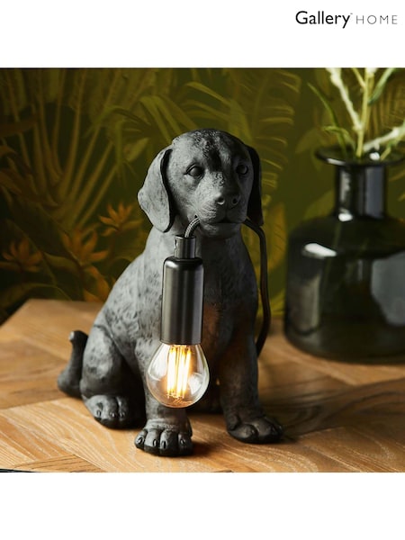 Gallery Home Black Labrador Puppy 1 Light Table Lamp (AL7232) | £60