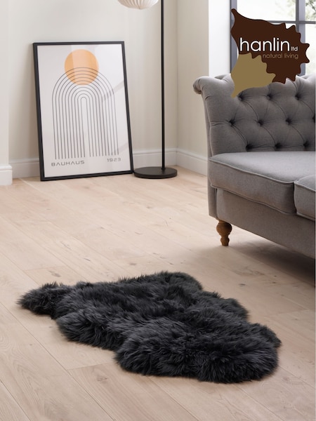 Hanlin Dark Grey Sheepskin Rug (AL7272) | £40 - £425