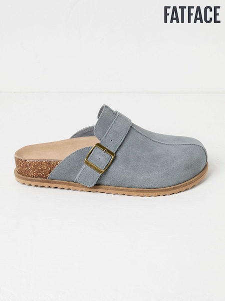 Elda Blue Suede Clogs (AL7348) | £45