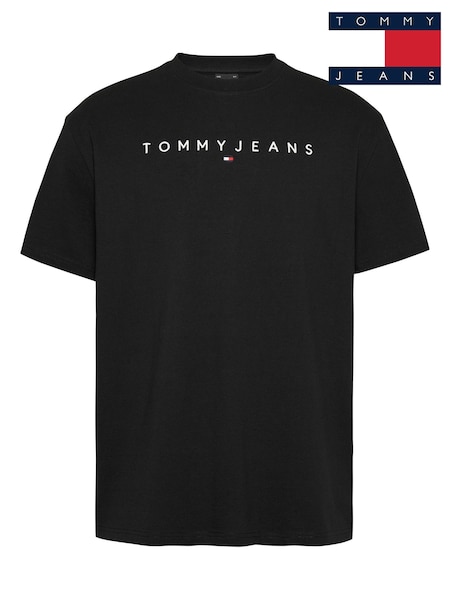 Tommy Jeans Black 100% Cotton Logo T-Shirt (AL7366) | £30