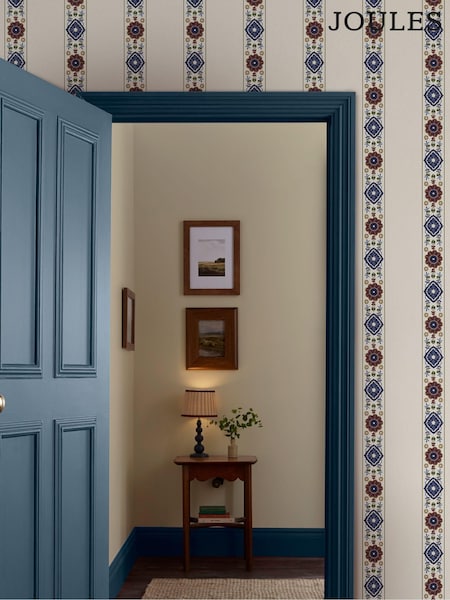 Joules Cream or Multi Grove Border Cream/Multi A4 Wallpaper Sample (AL7662) | £1