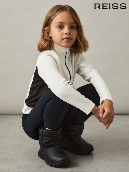 Reiss White/Black Brina 4-9 yrs Funnel Neck Base Layer Top (AL7820) | £35