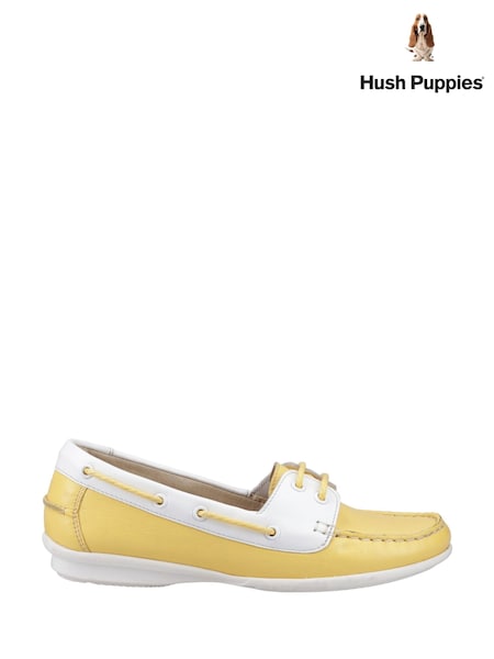 Hush Puppies Yellow Irene Boat Shoes (AL7877) | £65