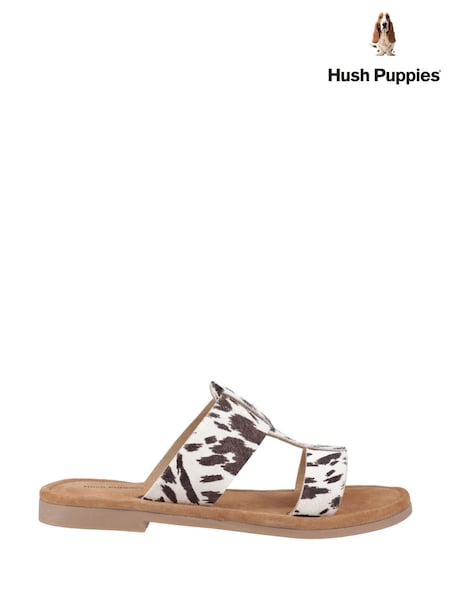 Hush Puppies Helen White Slides Sandals (AL7909) | £46