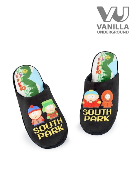 Vanilla Underground Black Mens Character Slippers (AL8131) | £20