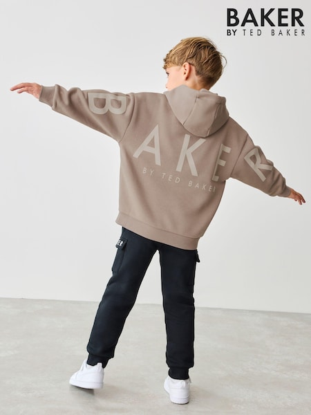 Baker by Ted Baker Oversized Stone Varsity Hoodie (AL8132) | £28 - £33