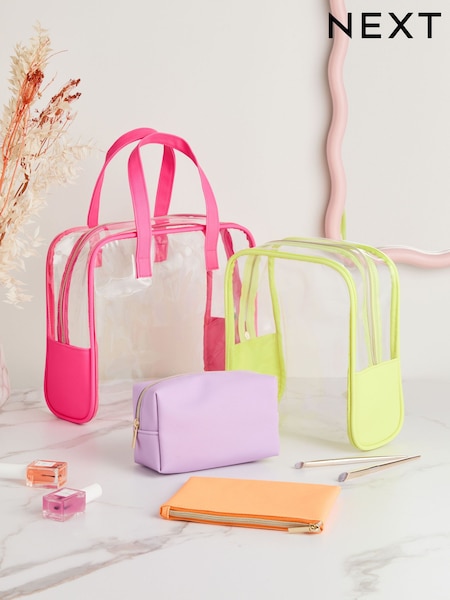 Set of 4 Clear Makeup Bags (AL8181) | £20