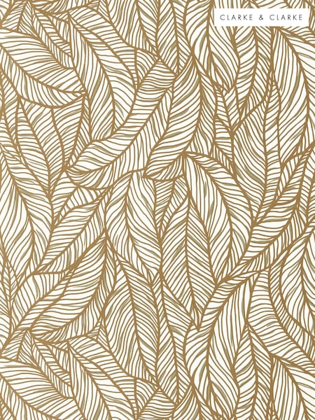 Clarke and Clarke Bronze or Ivory Selva Wallpaper Sample (AL8190) | £1