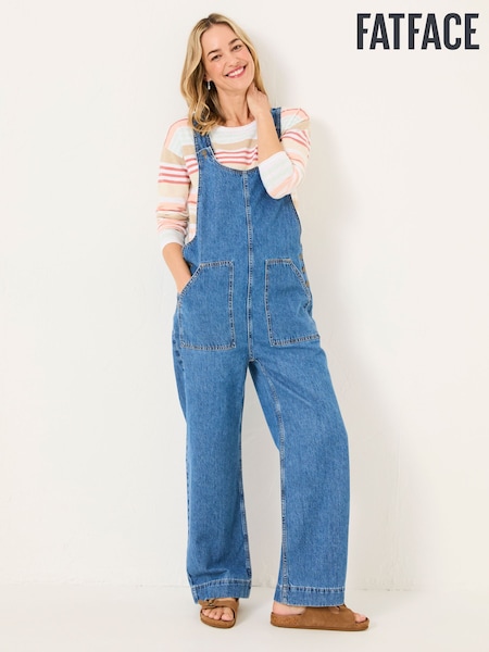 Raffles Denim Vintage Relaxed Fit Dungarees (AL8318) | £69