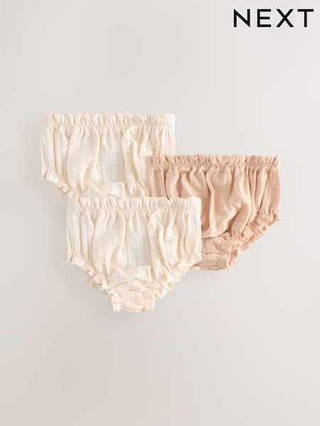 Neutral Baby 100% Cotton Knickers 3 Pack (0mths-2yrs) (AL8322) | £13