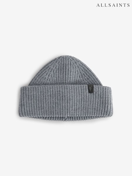 AllSaints Grey Merino Beanie (AL8421) | £45