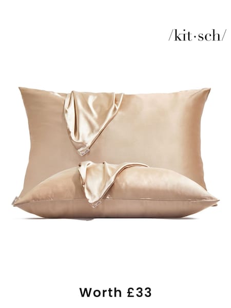 Kitsch Limited Edition Satin Standard Pillowcase 2 Piece Set (worth £33) (AL8443) | £24.50