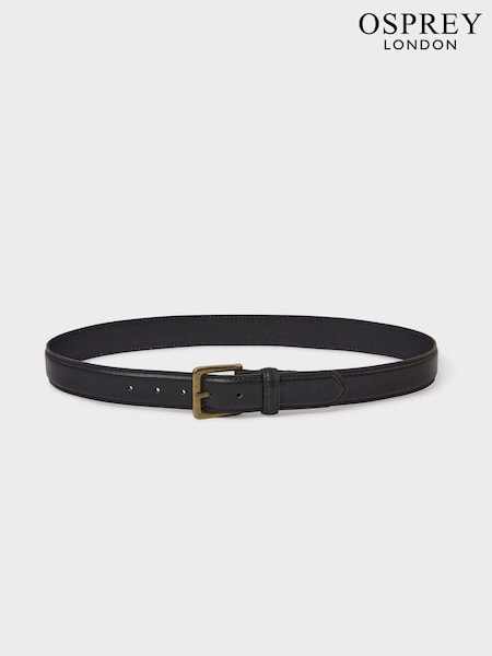 Osprey London The Profile Leather Black Belt (AL8447) | £35